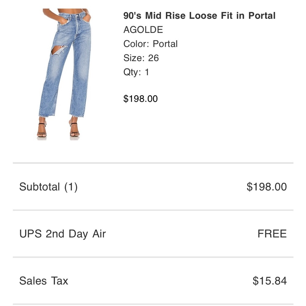 AGOLDE 90's Mid Rise Loose Fit in Portal